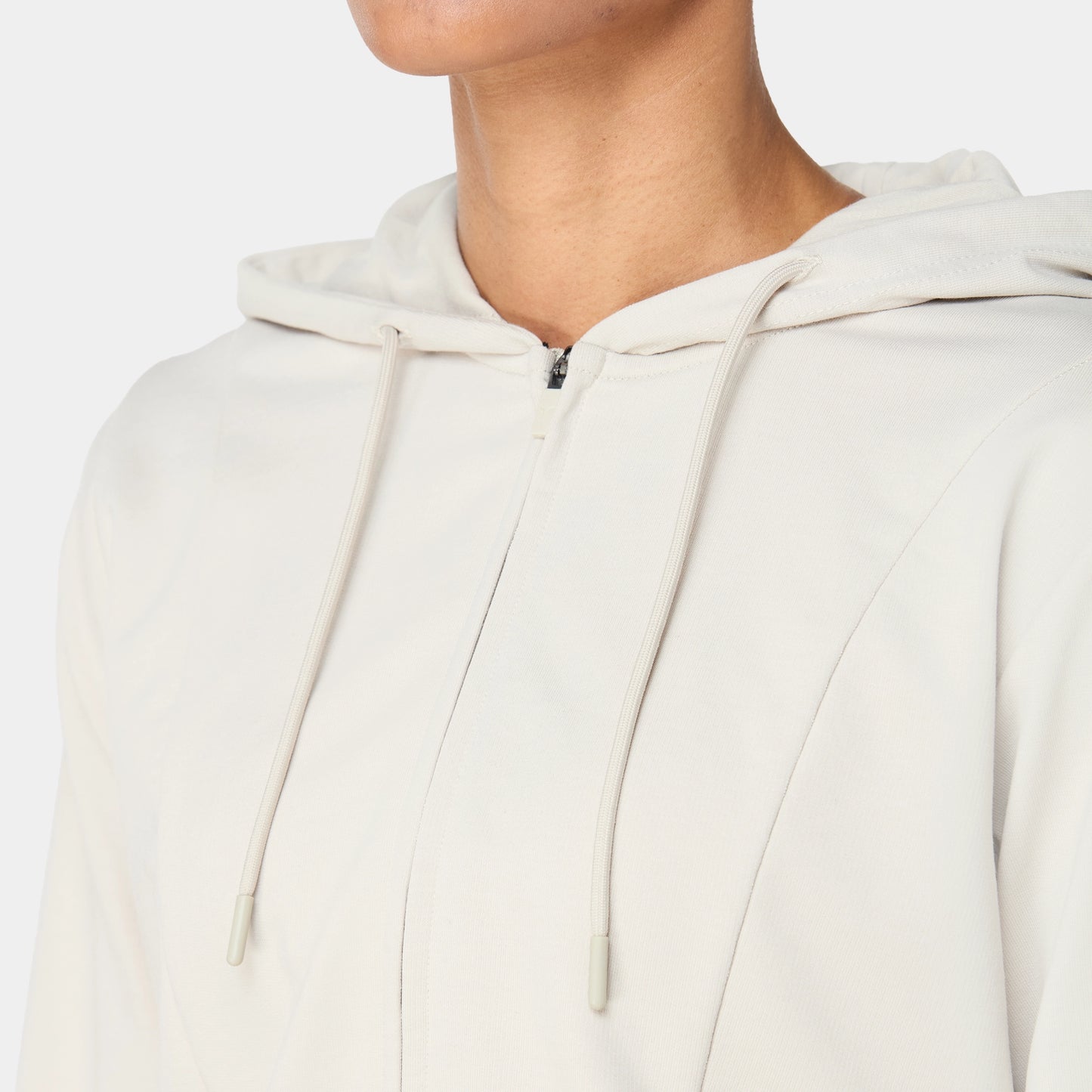 هودي رياضي قصير - فضي مطفي