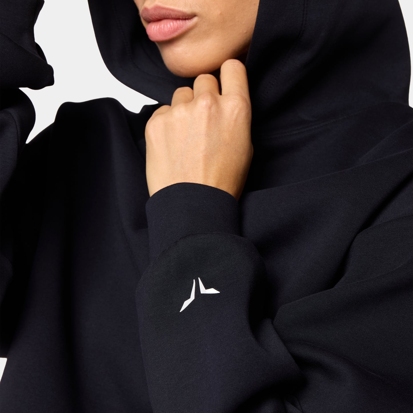 هودي كروب فضفاض - أسود