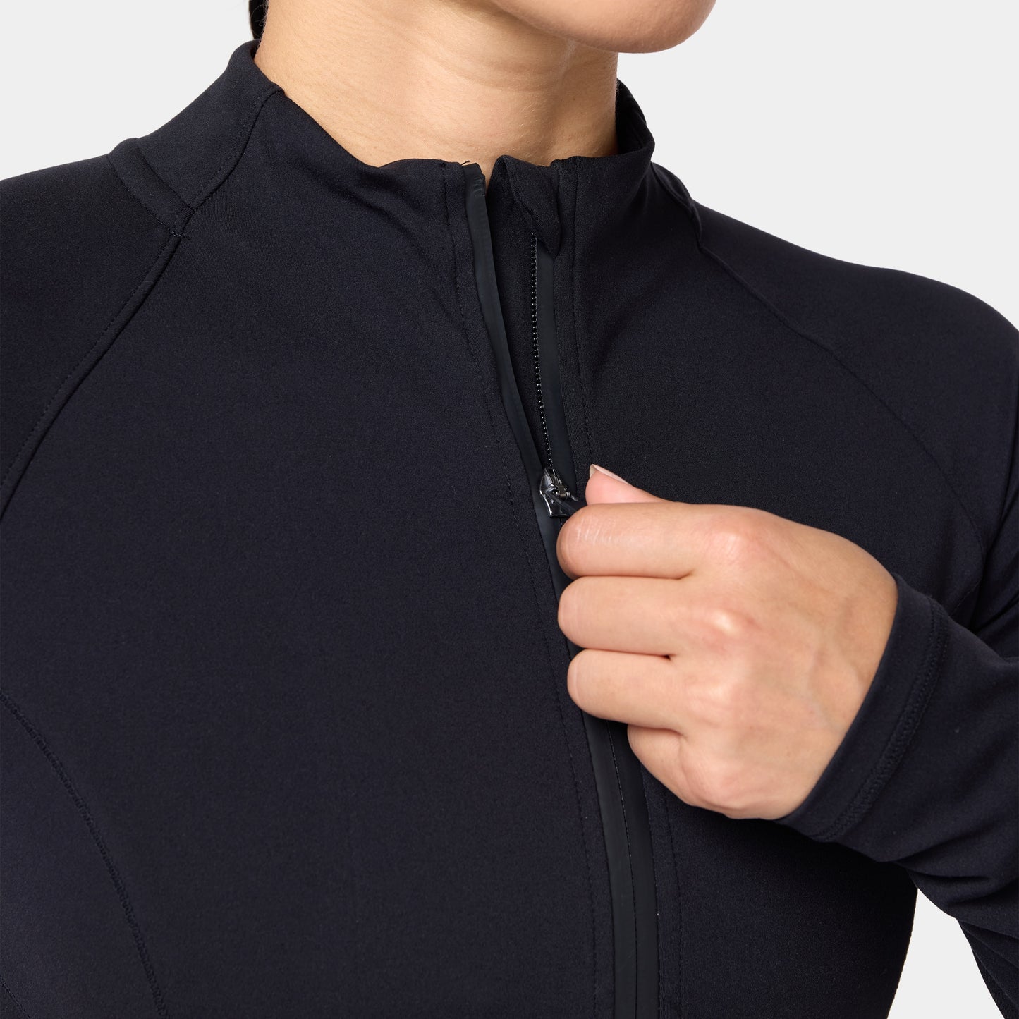 جاكيت كونتور بسحاب - أسود