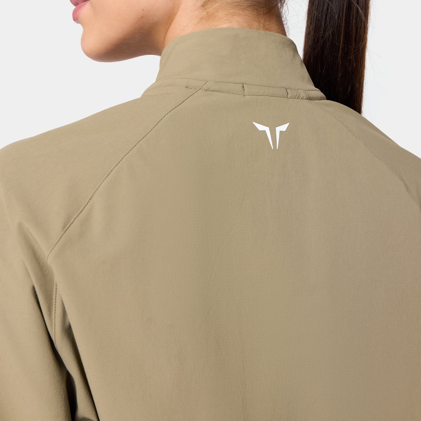 جاكيت ووفن بخصر مرتفع - زيتوني