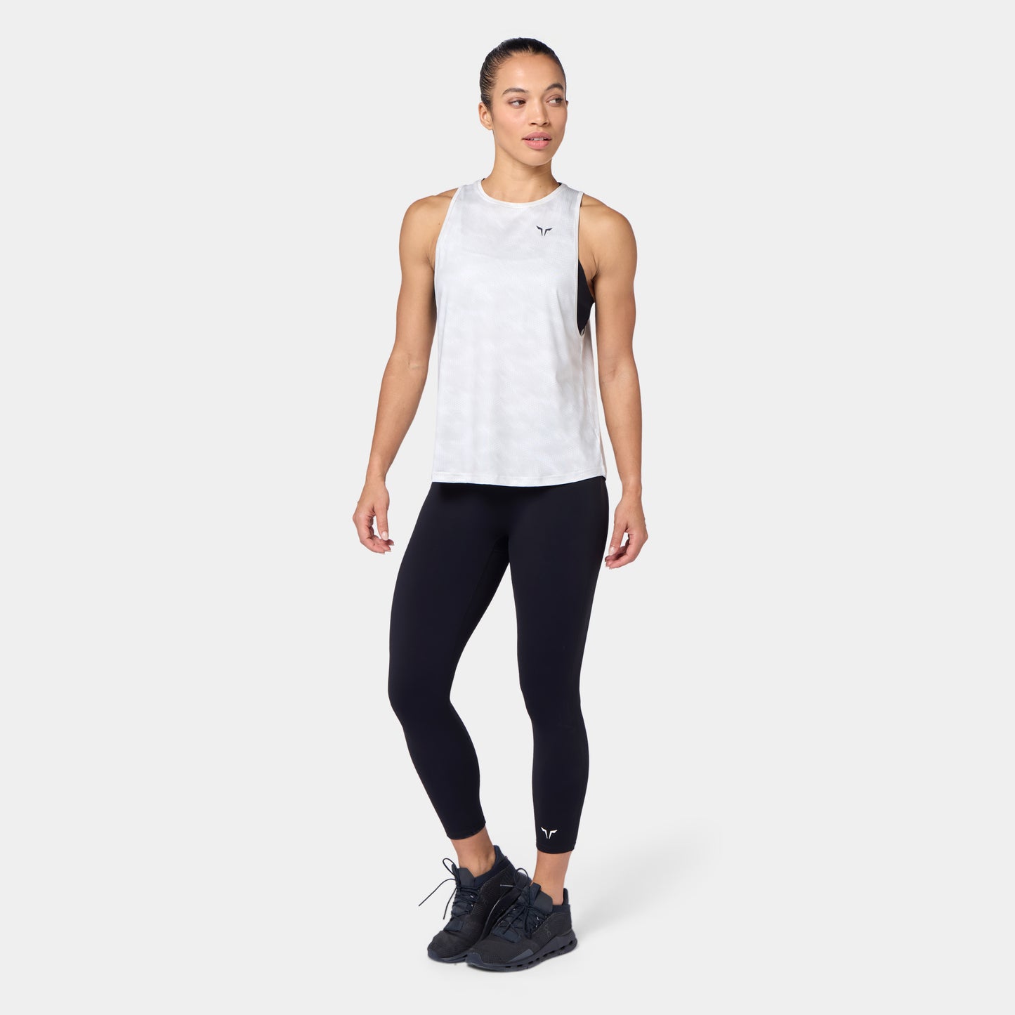 Performance Tank - Pearl White Sandstorm Print