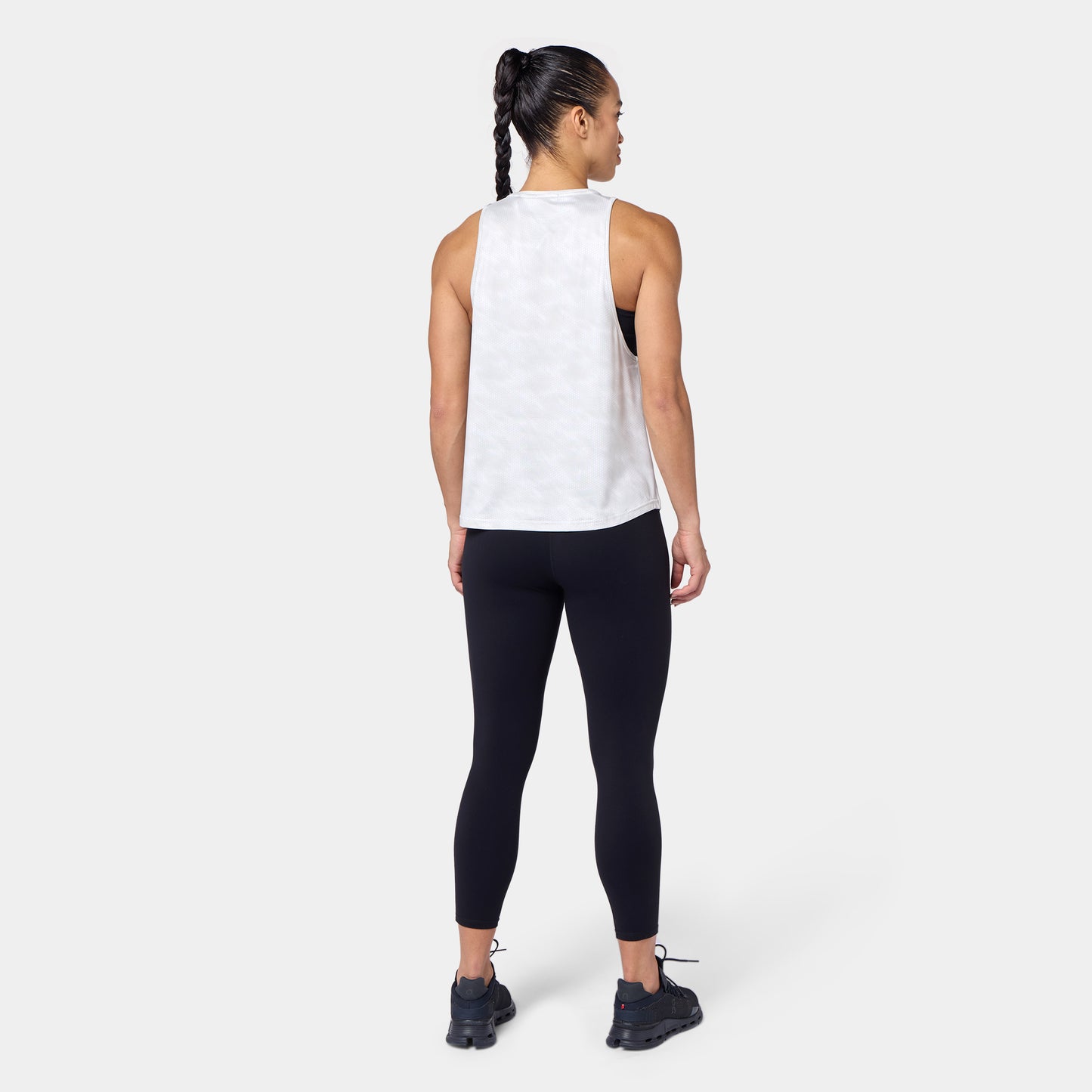 Performance Tank - Pearl White Sandstorm Print