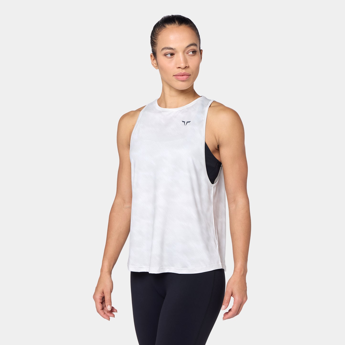 Performance Tank - Pearl White Sandstorm Print