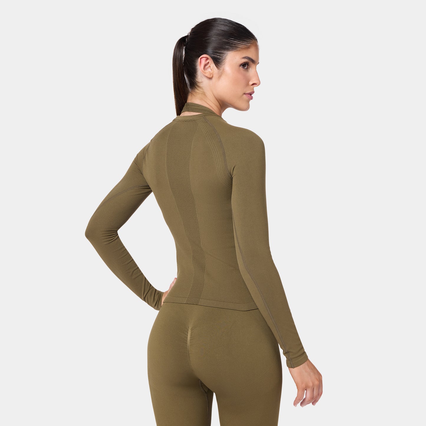 توب كونتور سيمليس بأكمام طويلة - عشبي