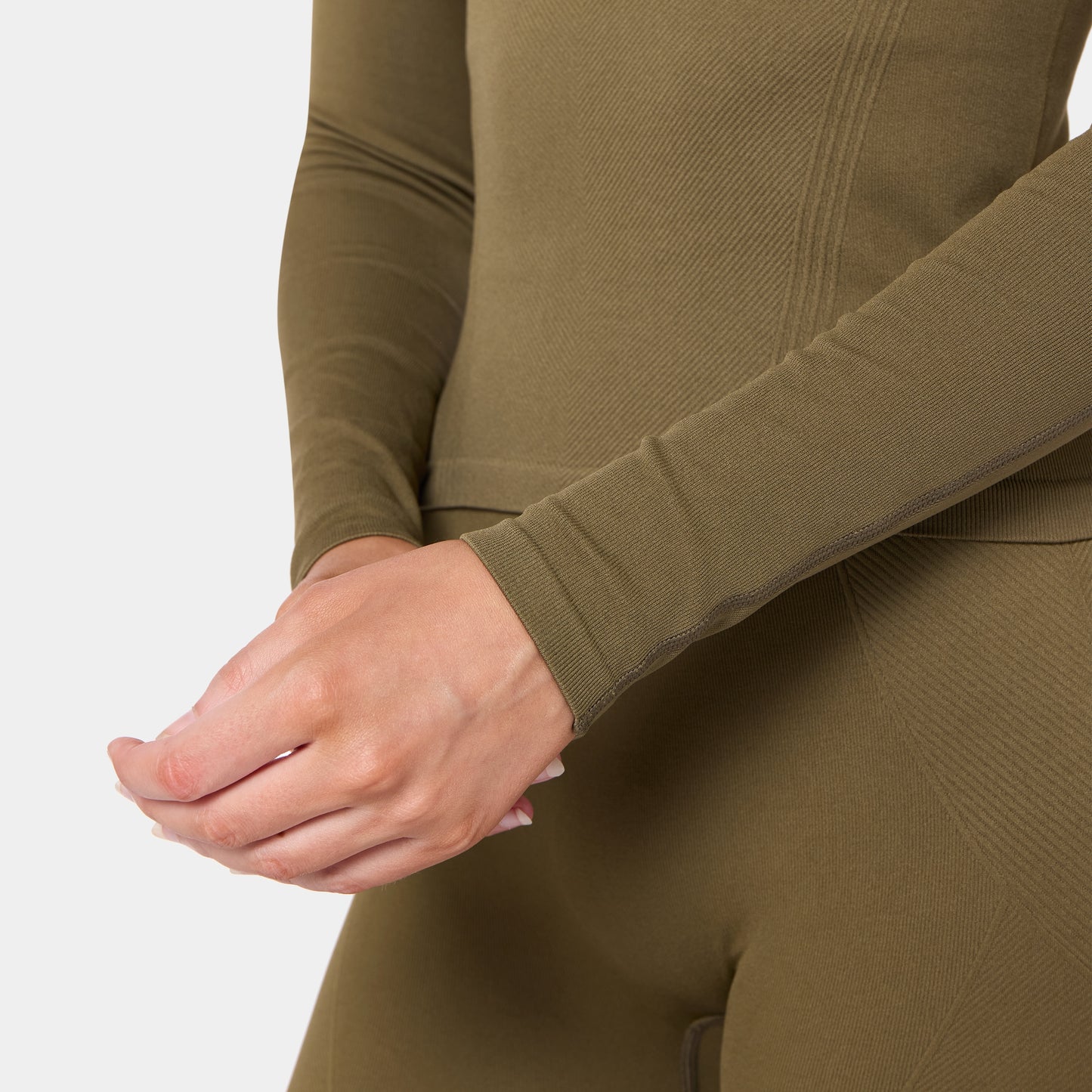 توب كونتور سيمليس بأكمام طويلة - عشبي