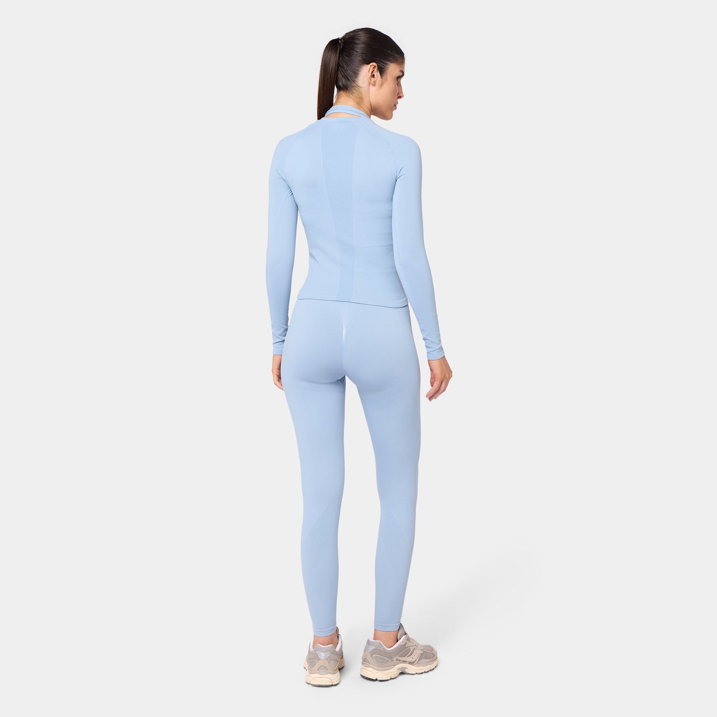 توب كونتور سيمليس بأكمام طويلة - أزرق مغبر