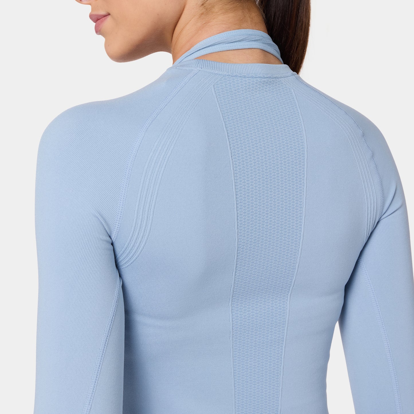 توب كونتور سيمليس بأكمام طويلة - أزرق مغبر