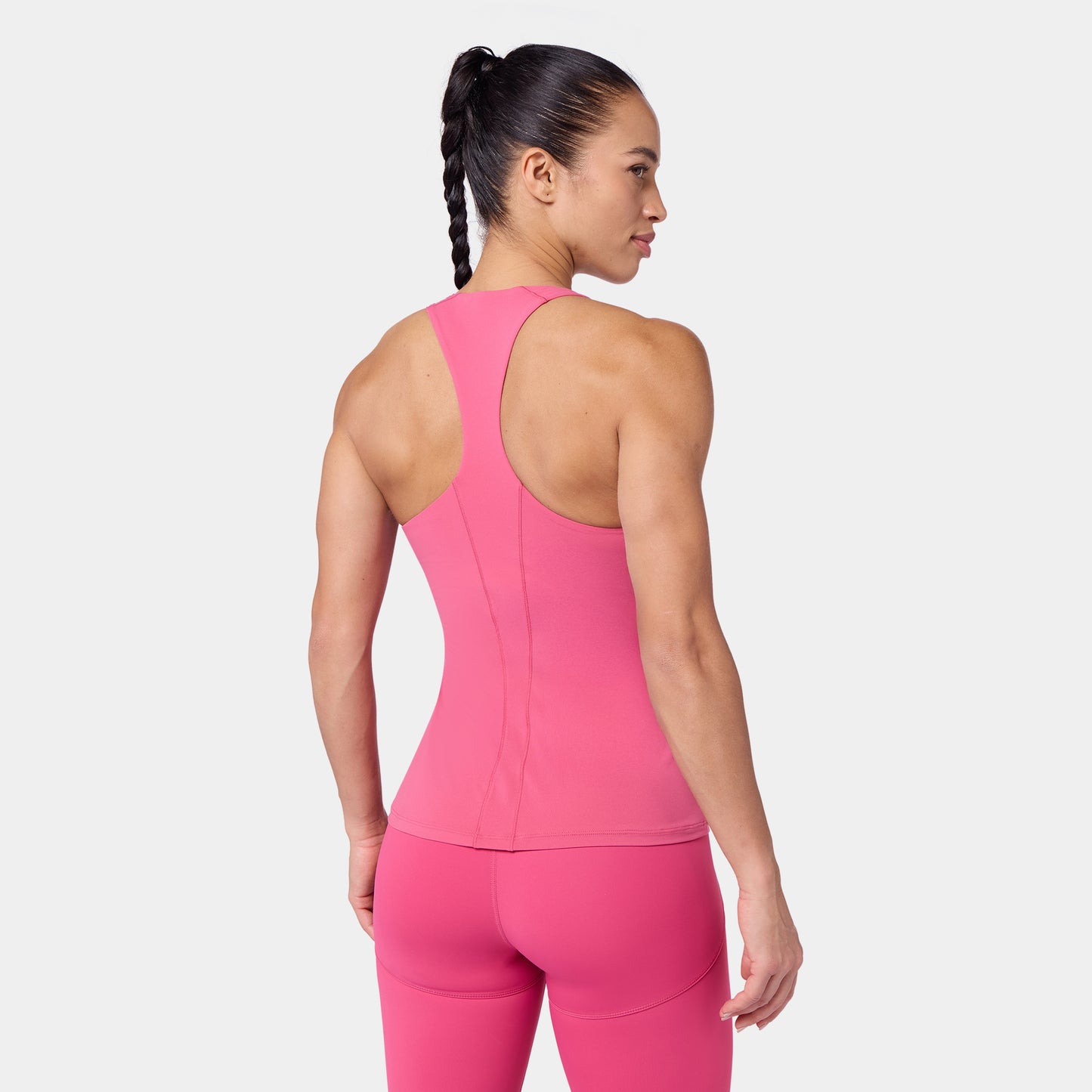 Racer Back Built In Bra Tank - Carmine