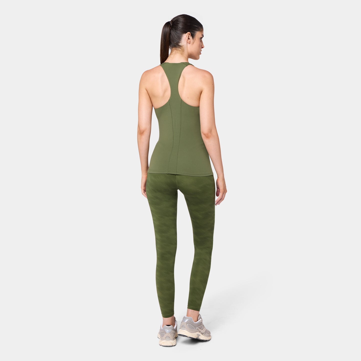 Racer Back Built In Bra Tank - Cypress