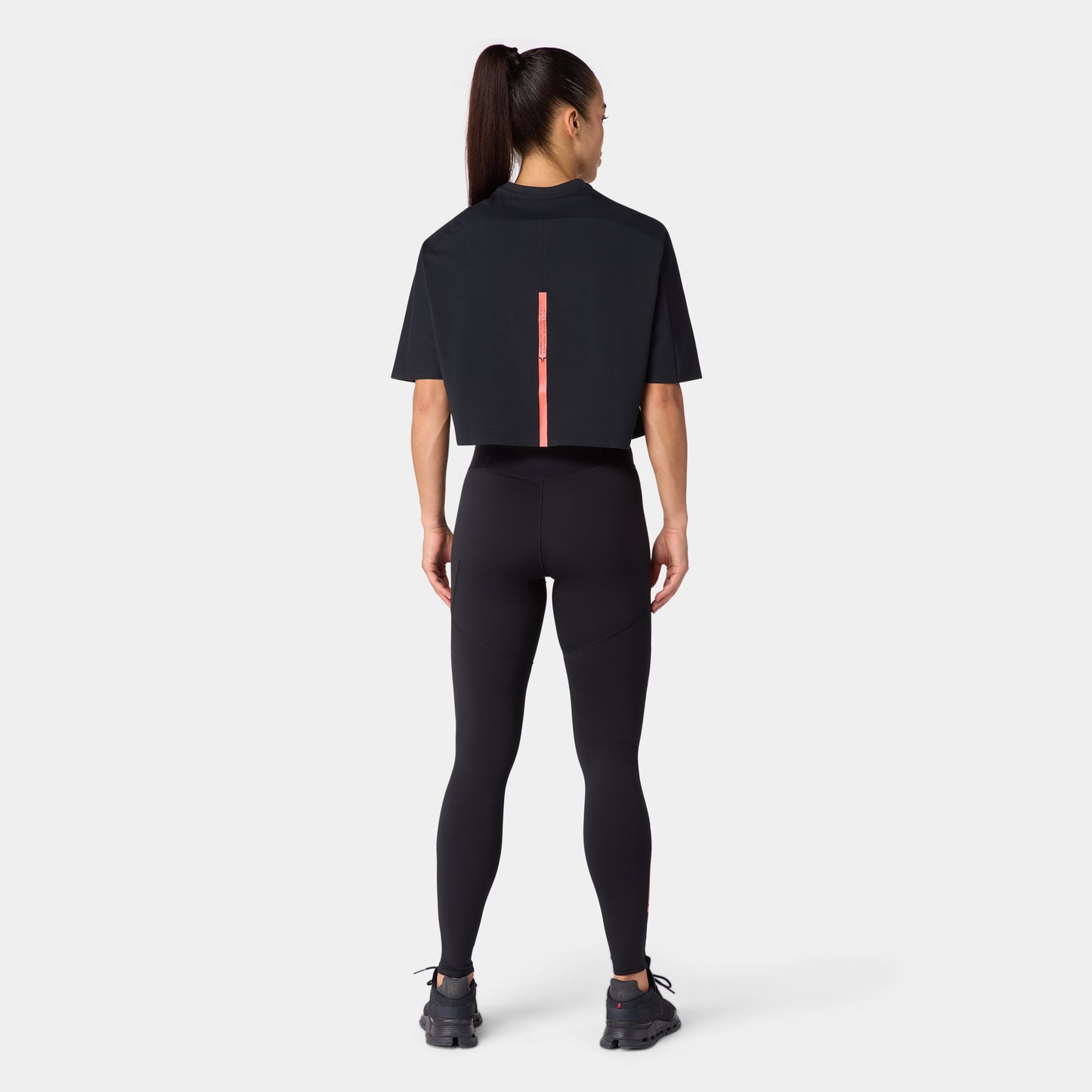 تيشيرت قطن بيما آكت دراي® للجيم فضفاض مرتفع - أسود