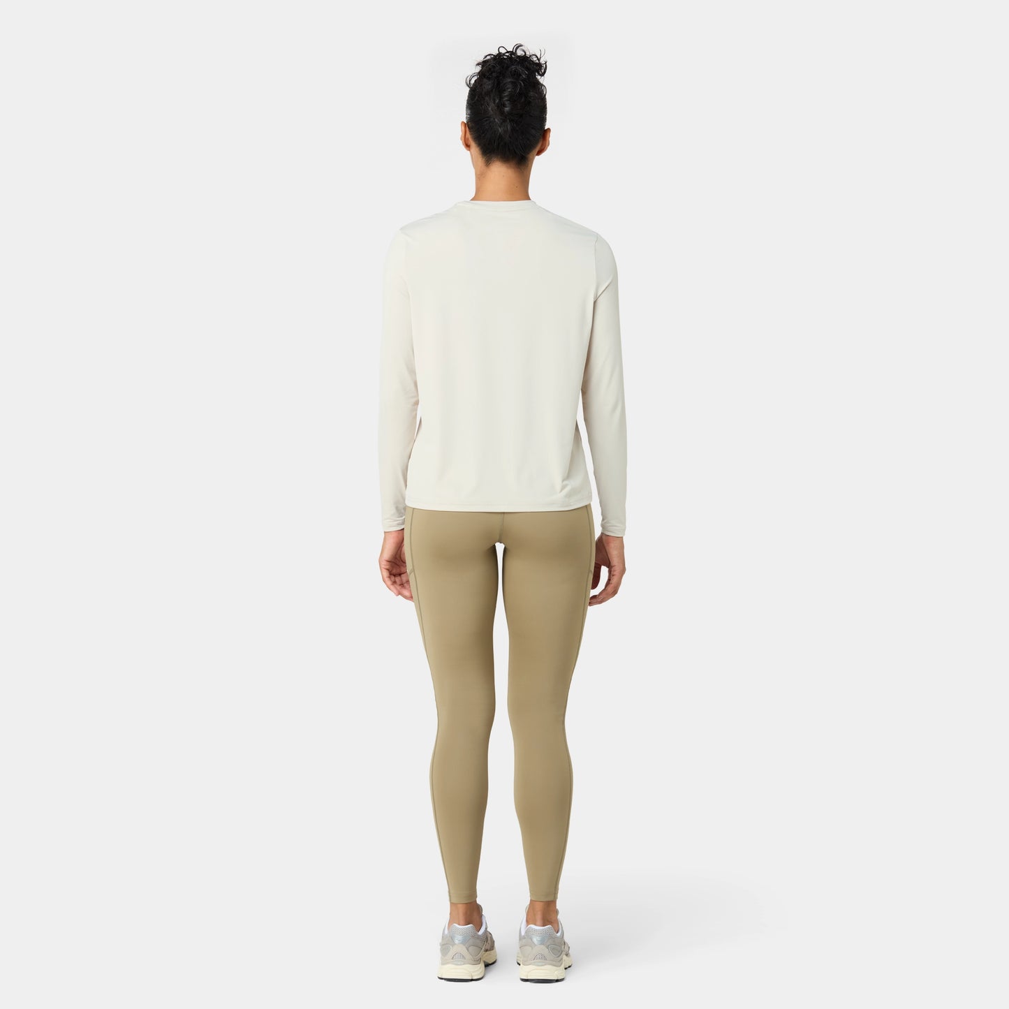 تيشيرت خفيف مع أكمام طويلة - فضي مطفي