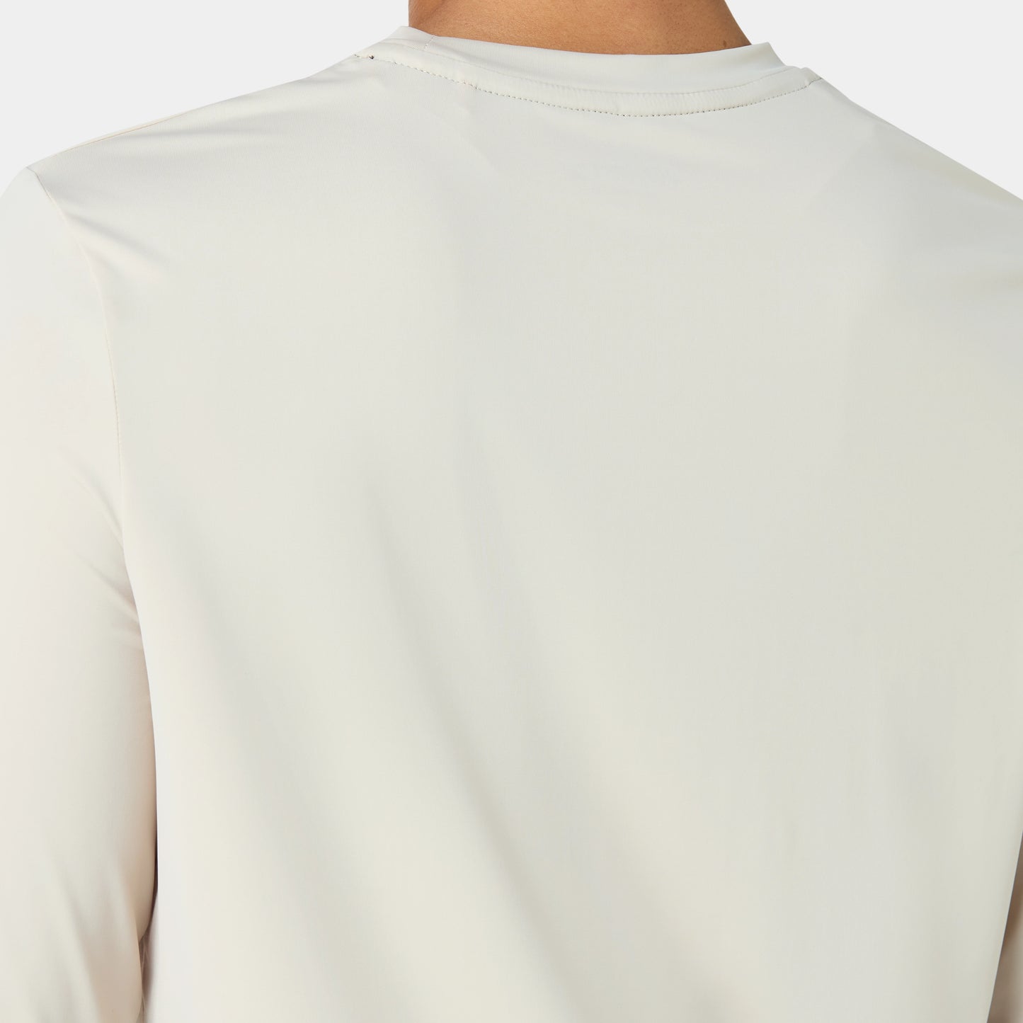 تيشيرت خفيف مع أكمام طويلة - فضي مطفي