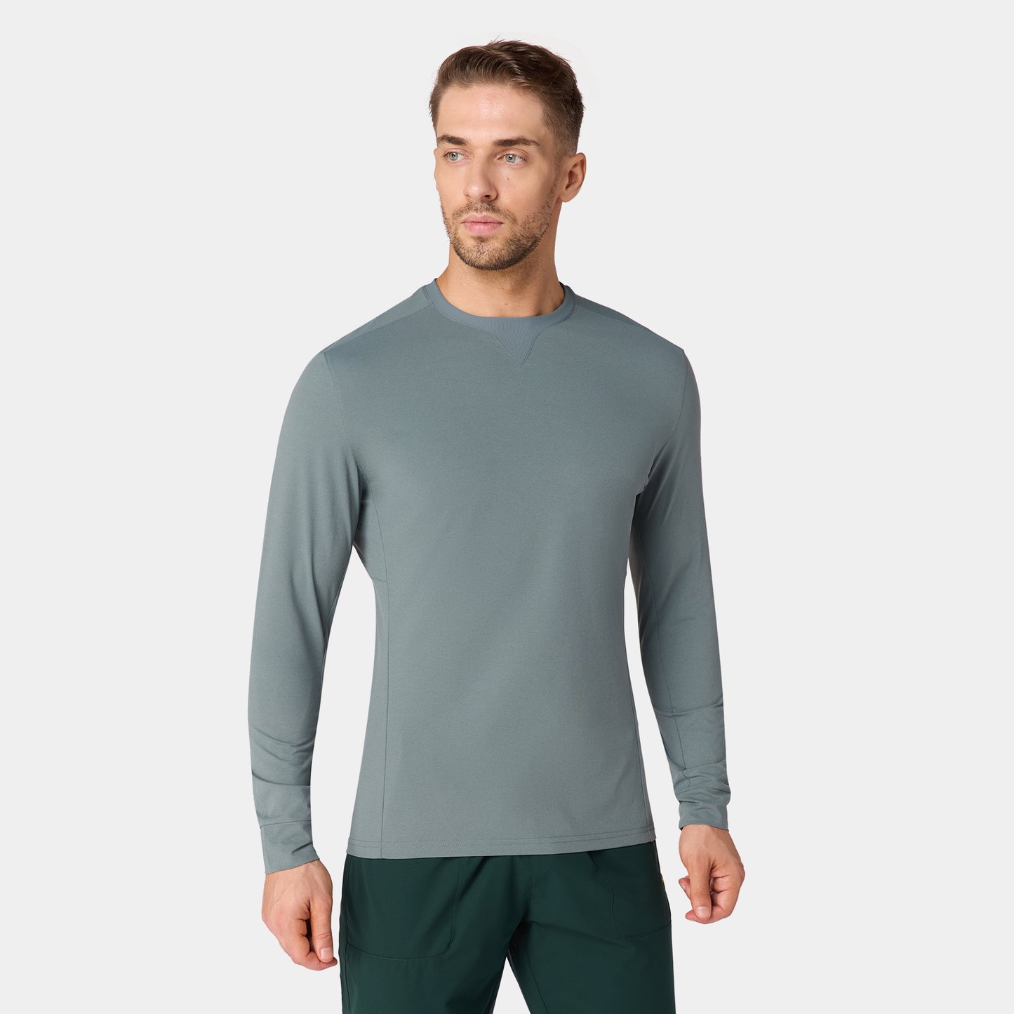 نيوتك تيشيرت سوبرناتشورال بأكمام طويلة - فستقي