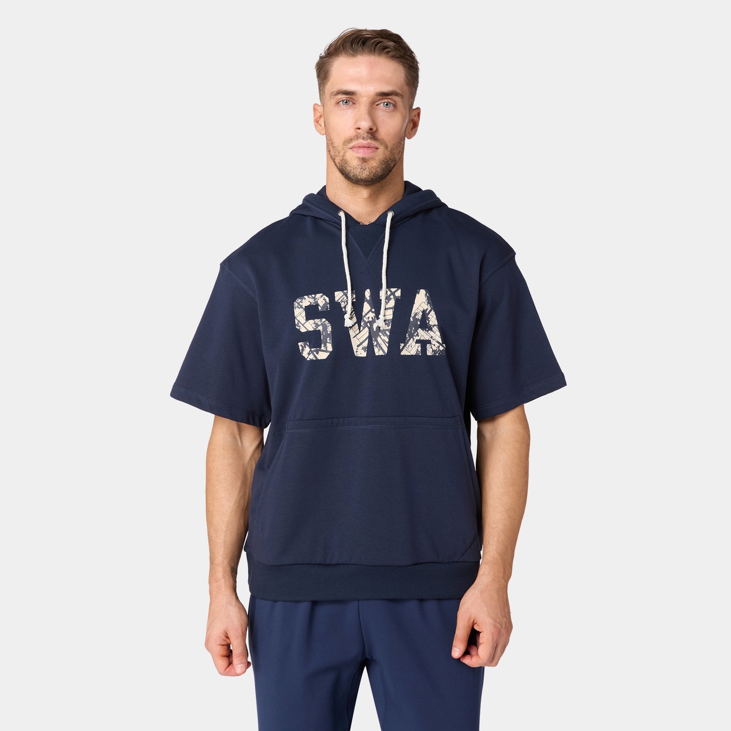 أوثنتيك هودي تعرق بأكمام قصيرة - كحلي