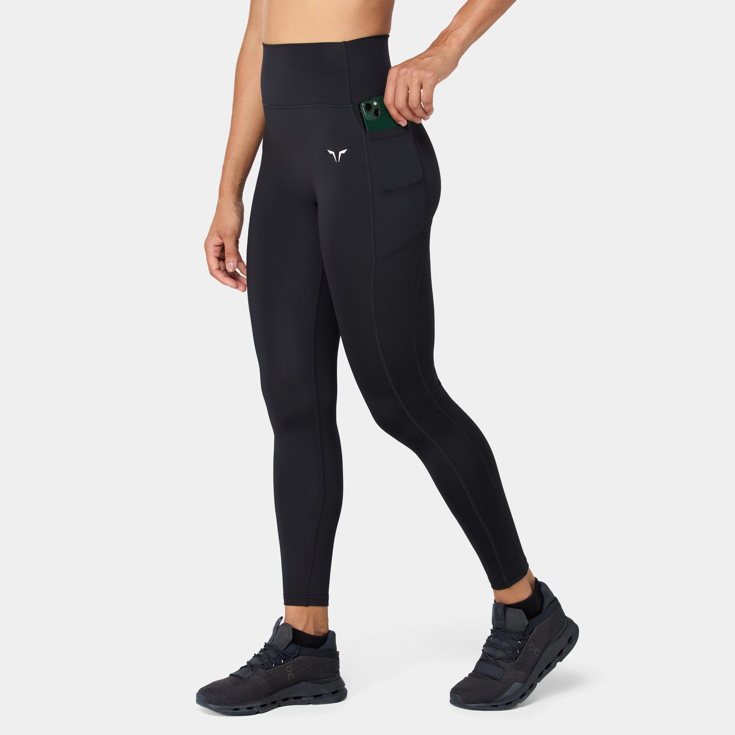 ليقنز بخصر مرتفع 27" - أسود