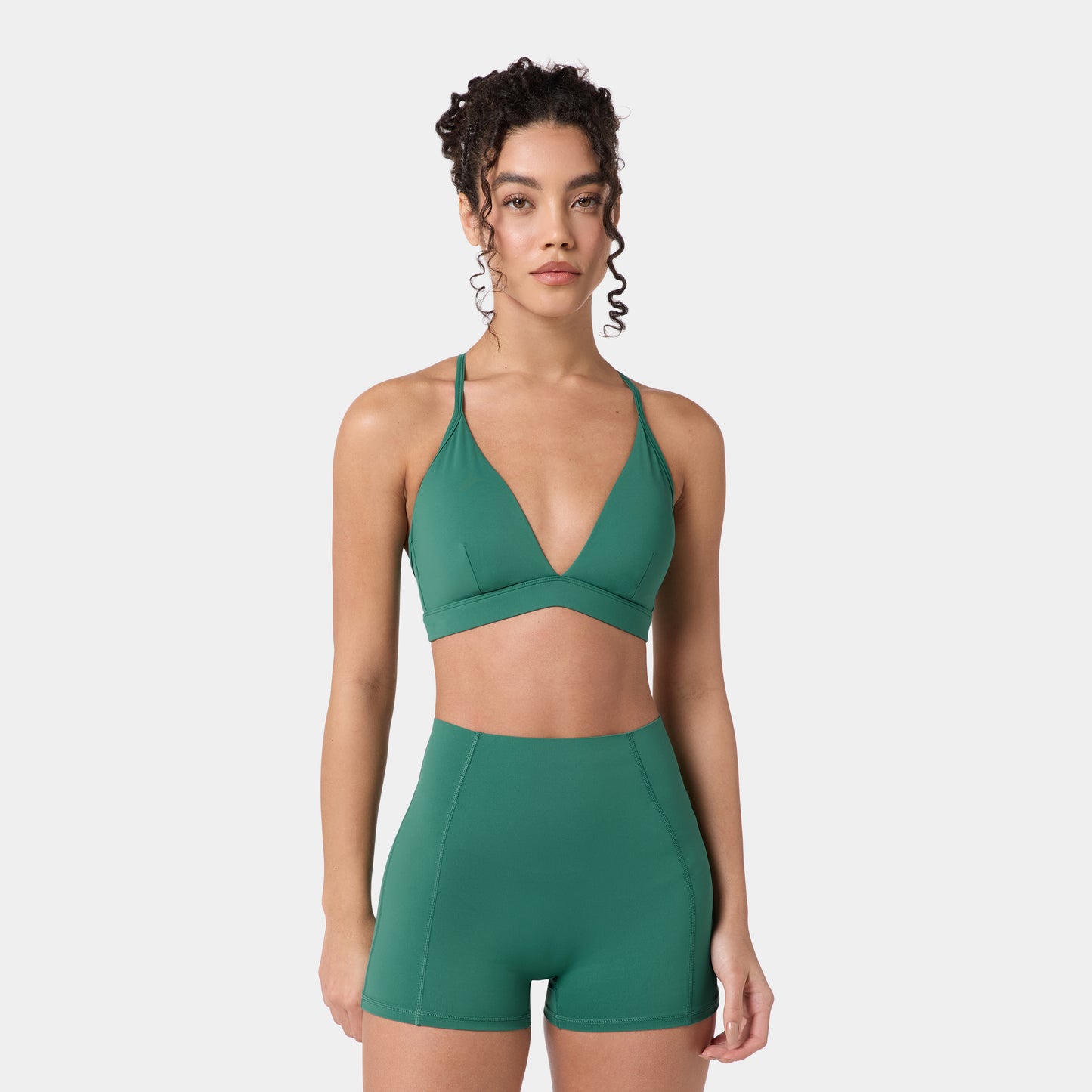 Authentic Cross Back Bra - Galapagos Green