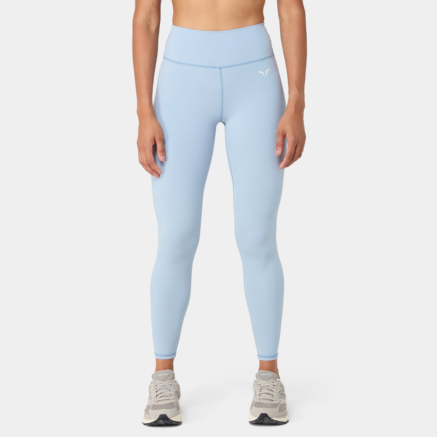 ليقينز بخصر مرتفع 27" - أزرق مغبر 