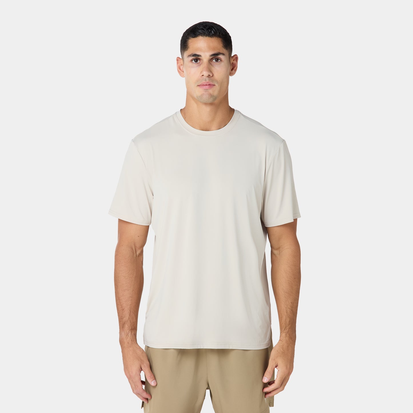 تيشيرت خفيف عادي - فضي مطفي