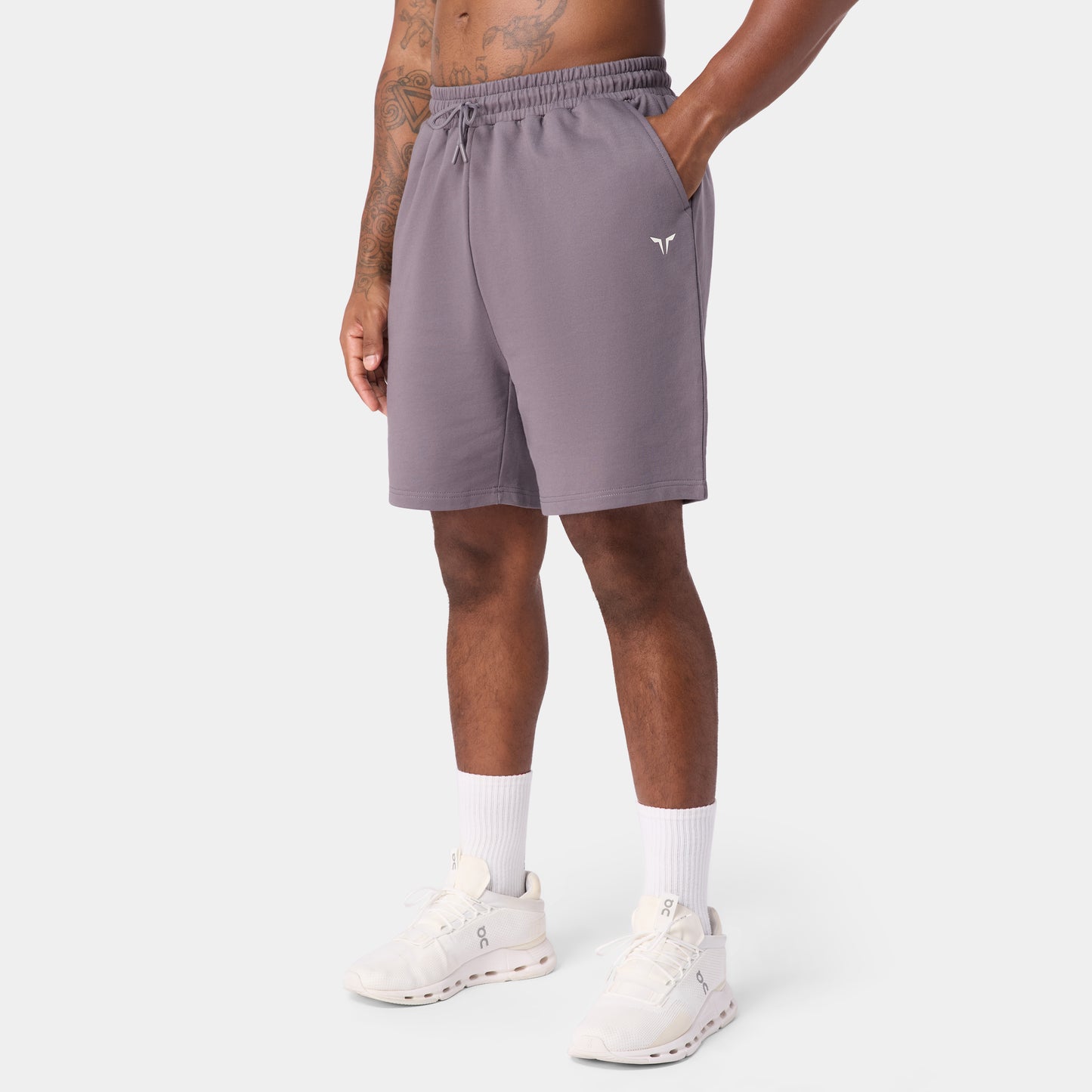شورت رياضي مريح 7" - رمادي ثلجي