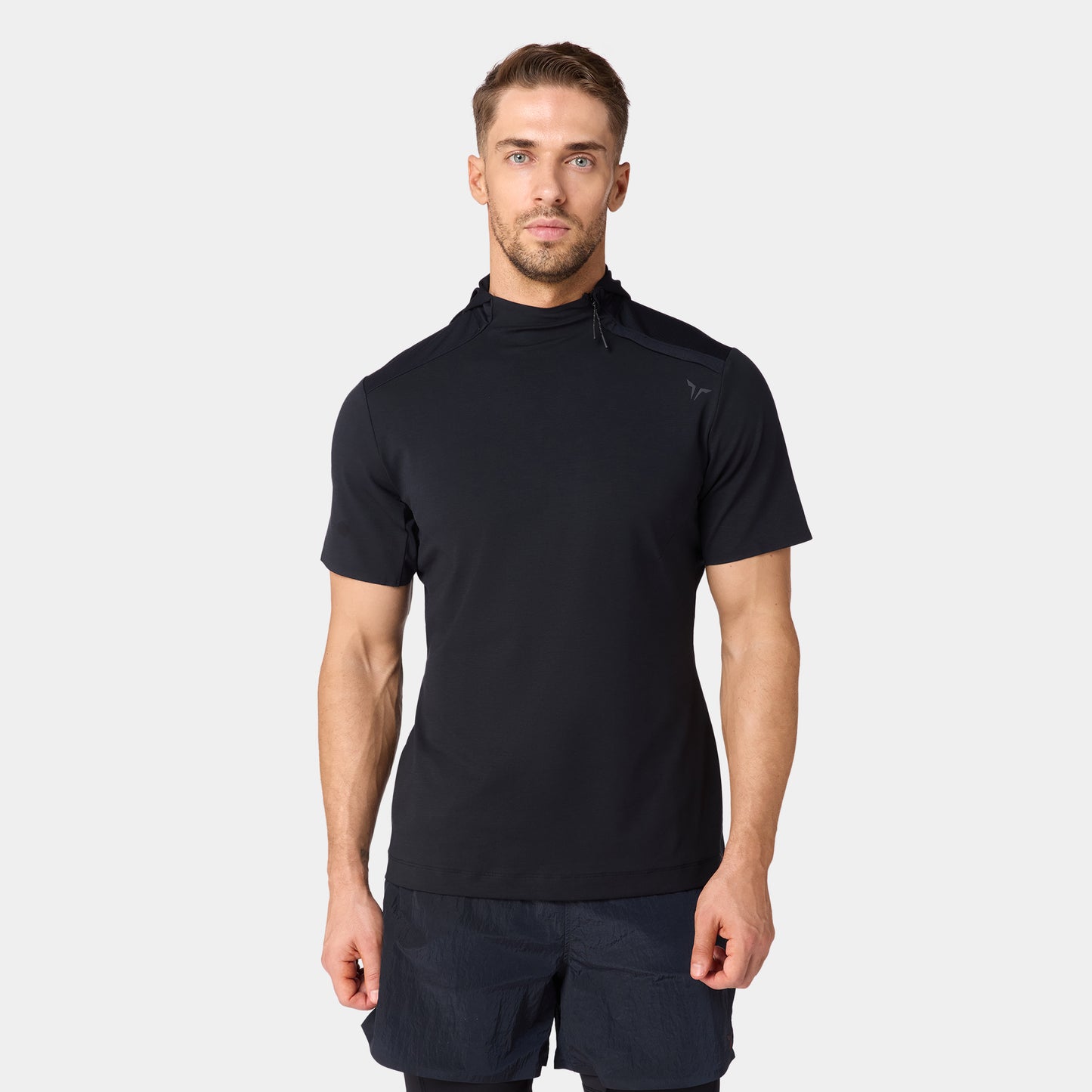 تيشيرت قطن بيما آكت دراي® هودي للتمارين - أسود