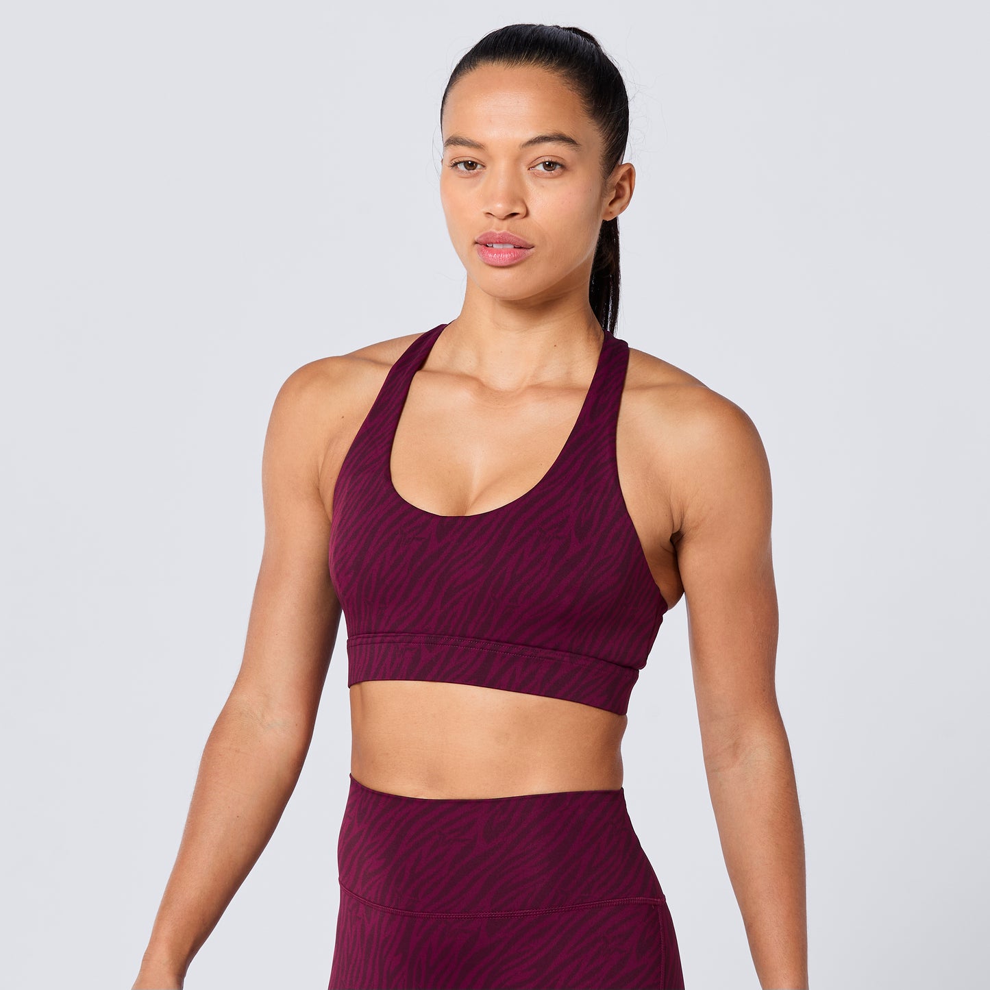 Racer Back Bra - Pickled Beet Print