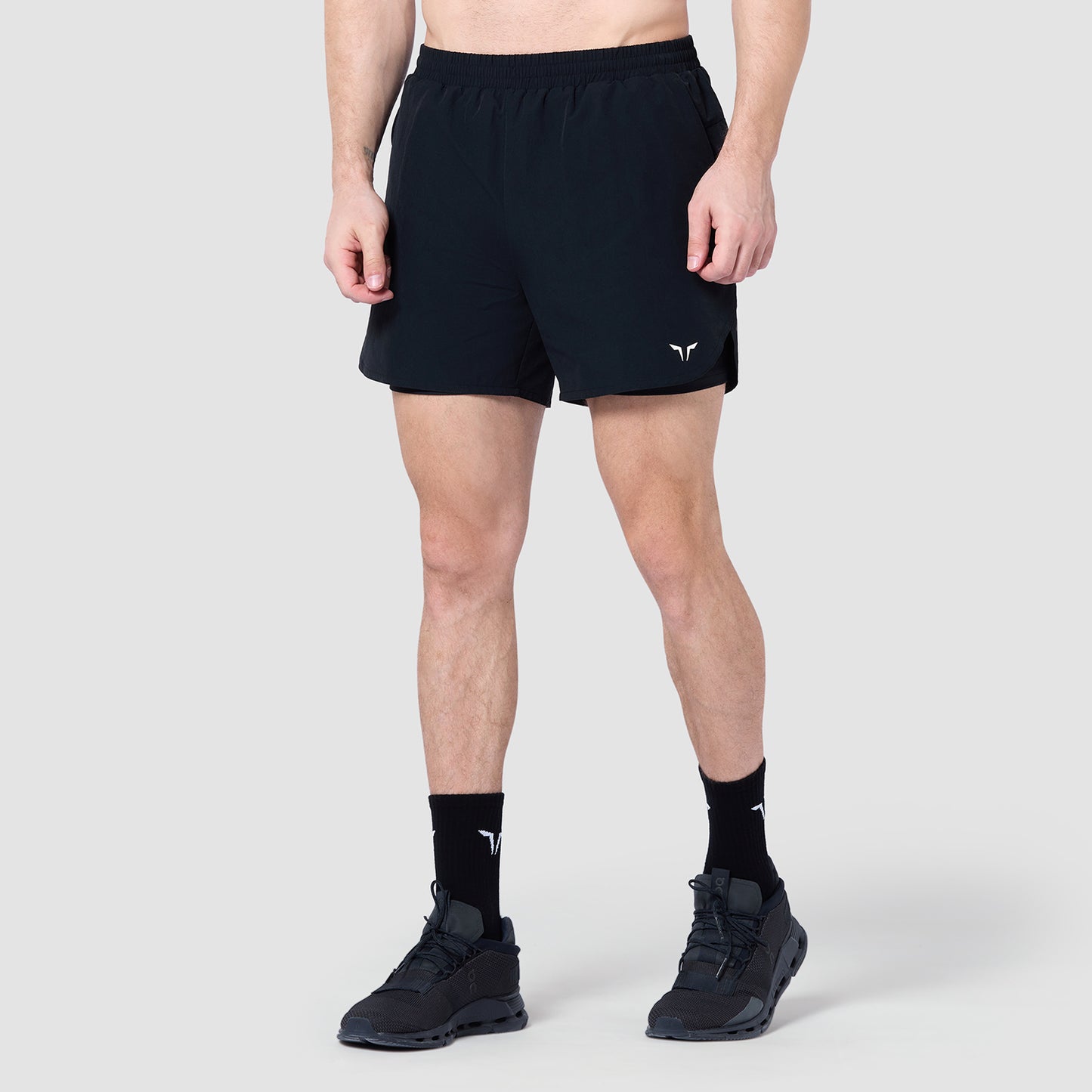 ACTDRY® 2-In-1 5" Shorts White Edition - Black