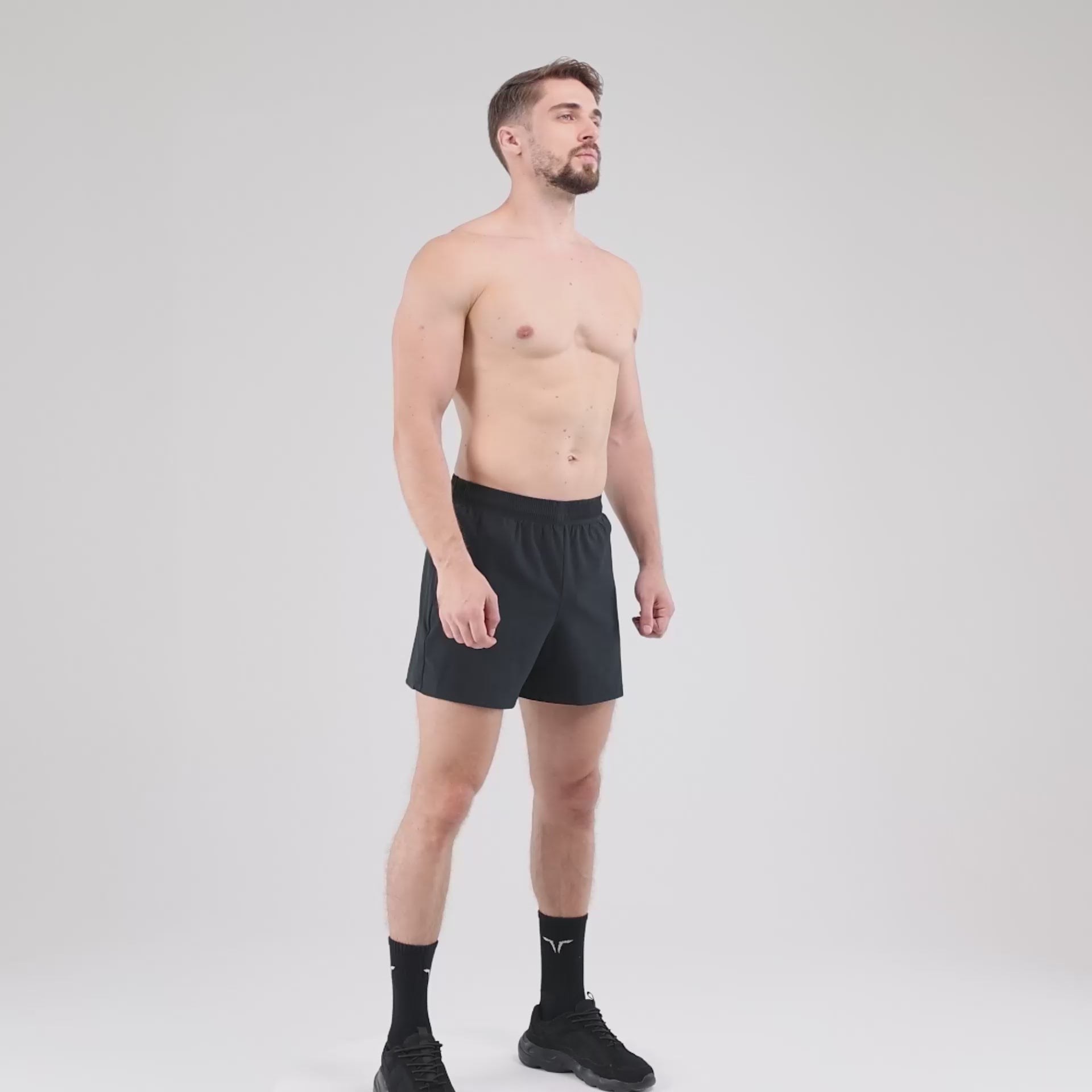 squatwolf-gym-wear-lab360-5-inch-superstretch shorts-black-workout-short-for-men
