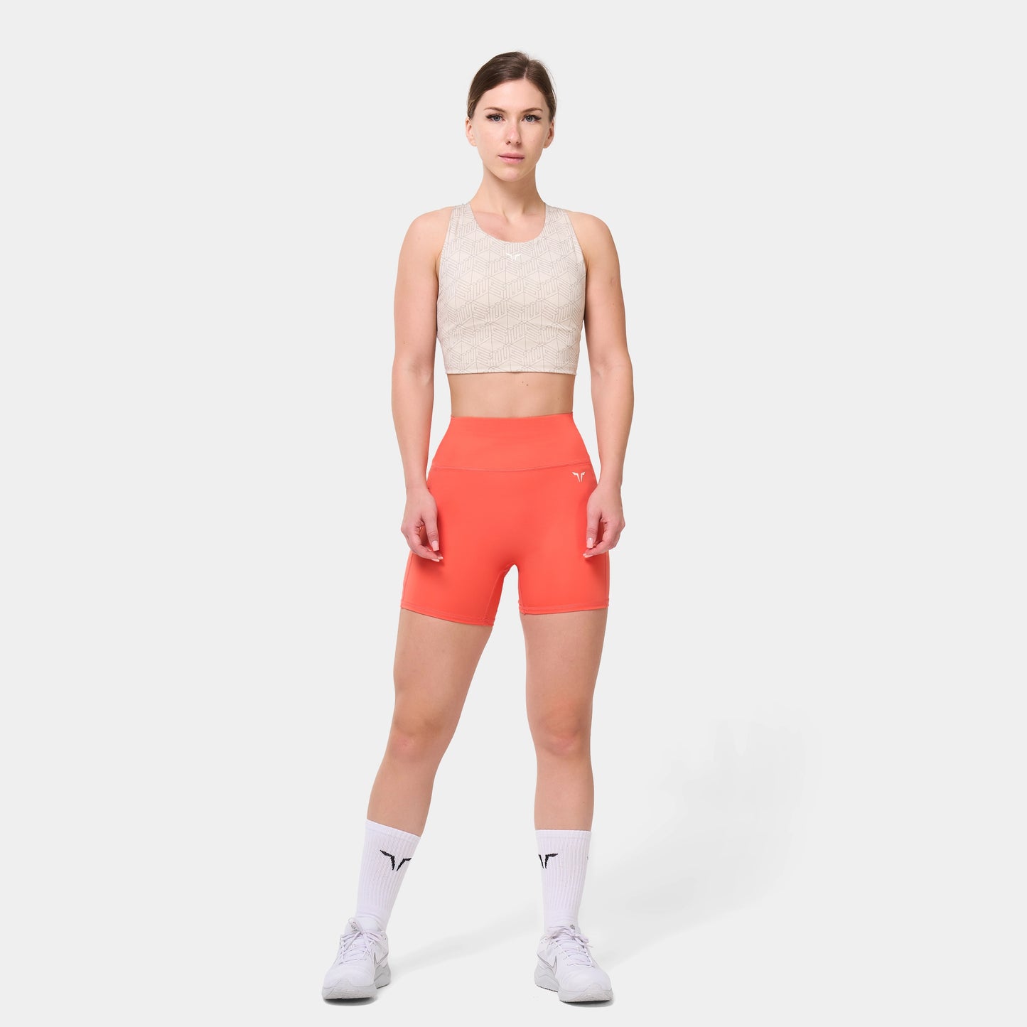 شورت بخصر مرتفع 5" - مرجاني