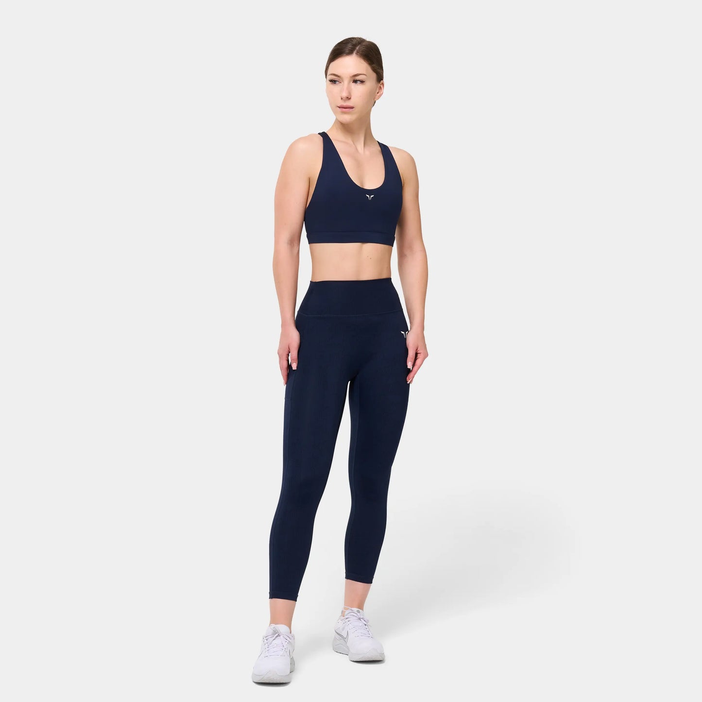 Essential Cross Back Adjustable Bra - Navy