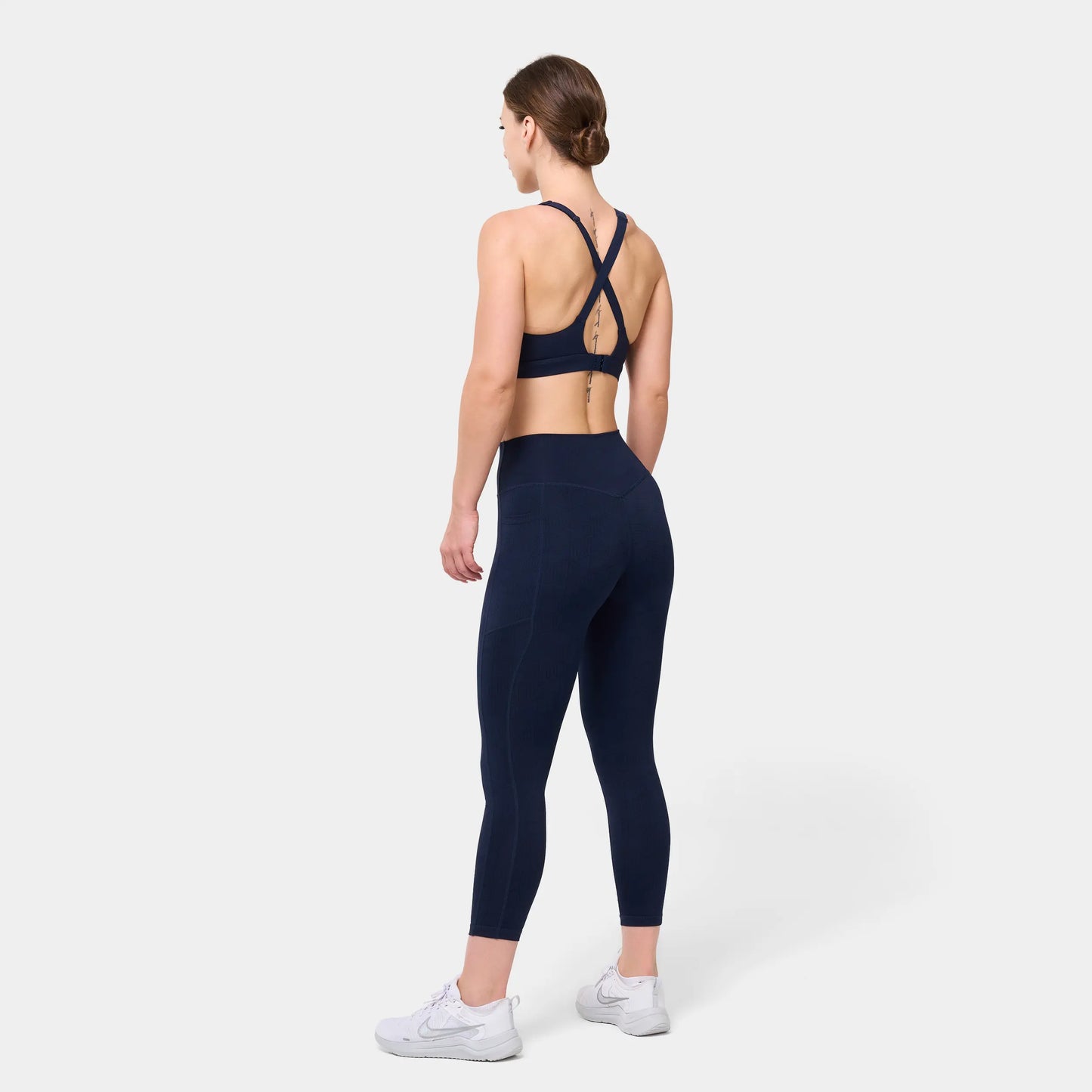 Essential Cross Back Adjustable Bra - Navy