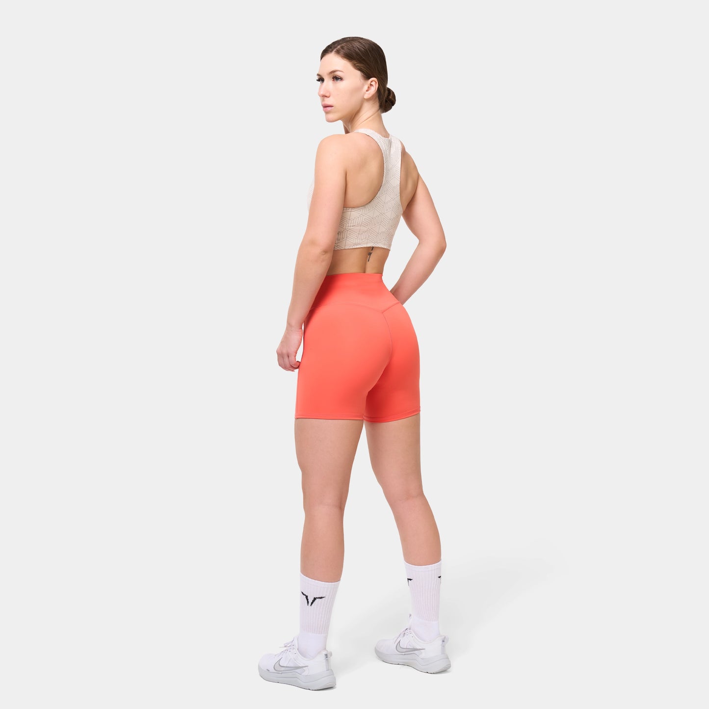 شورت بخصر مرتفع 5" - مرجاني