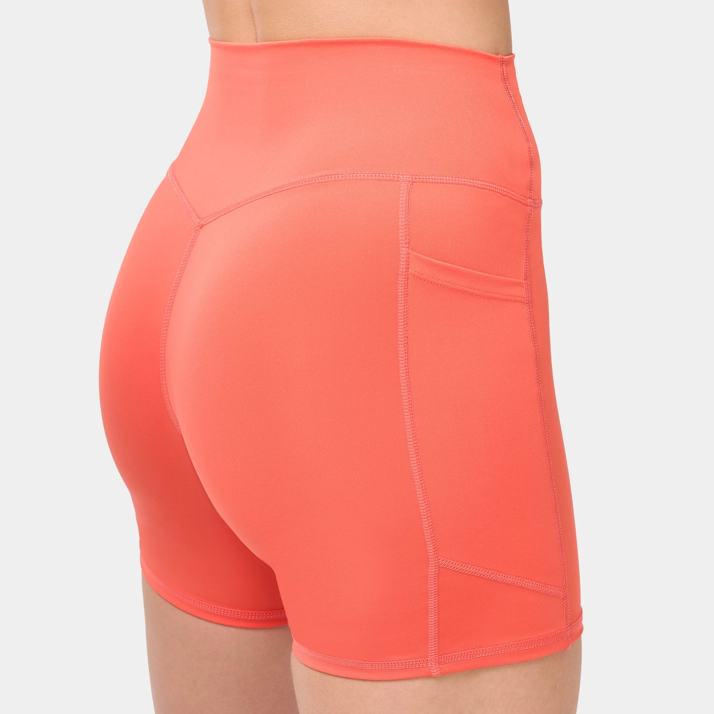 شورت بخصر مرتفع 5" - مرجاني