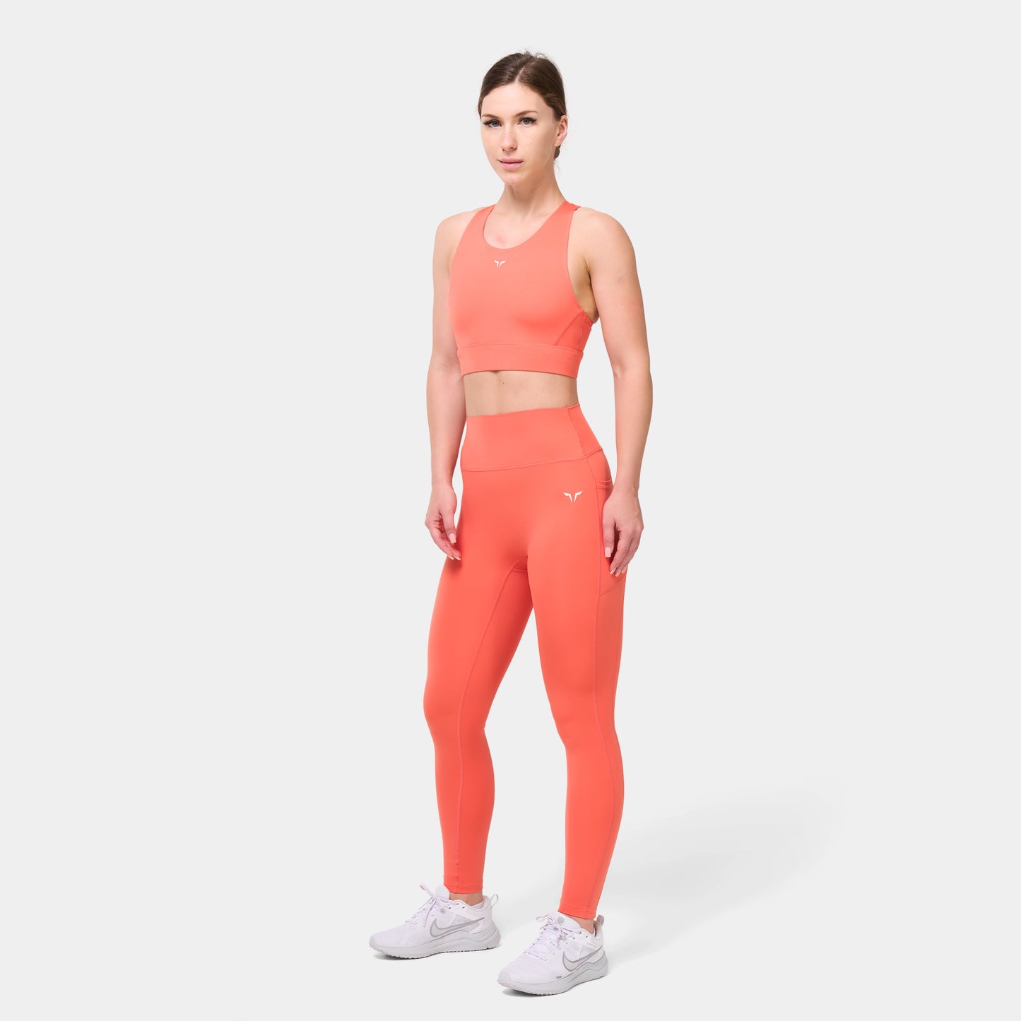 ليقنز بخصر مرتفع 27" - مرجاني