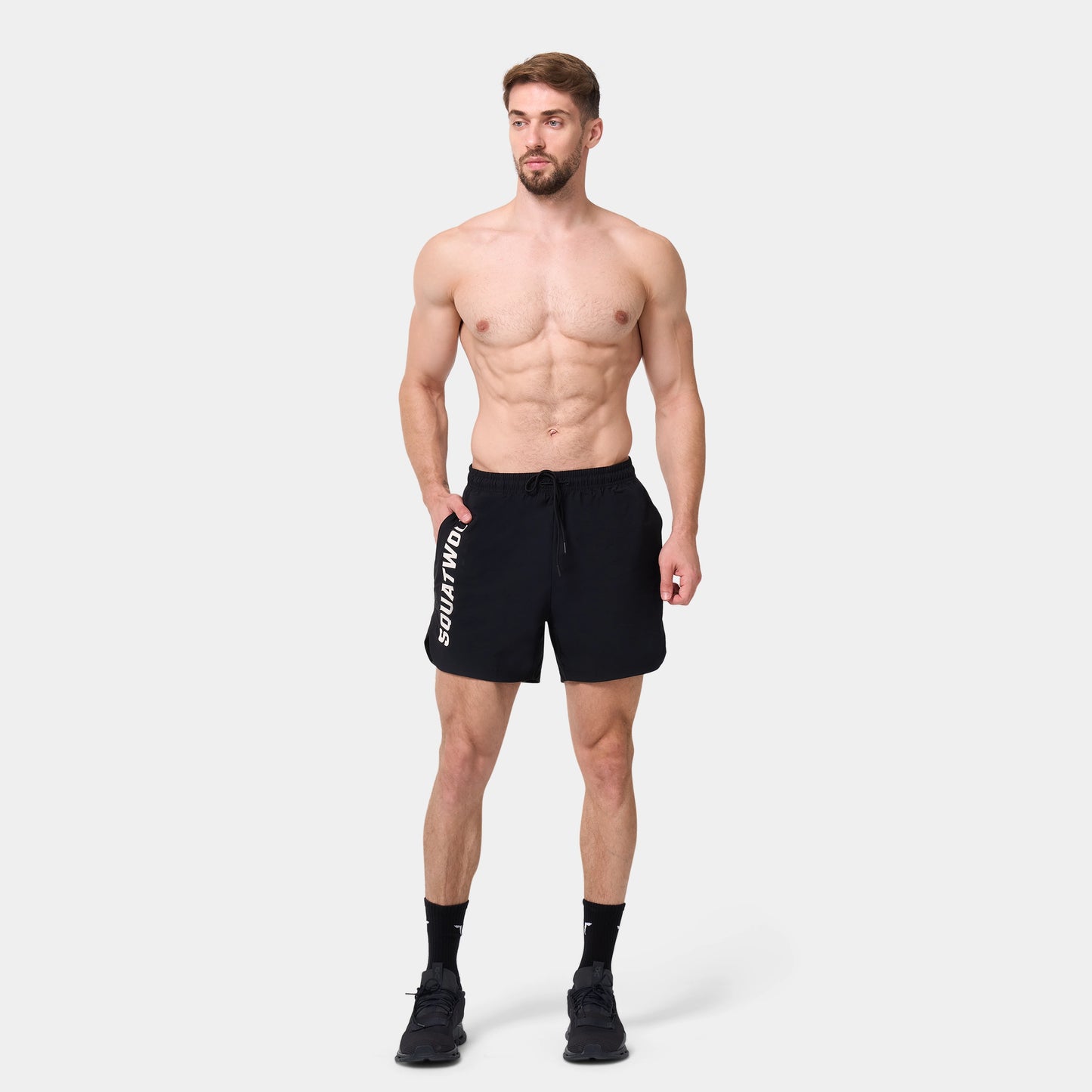 5” Gym-to-Swim Shorts - Black