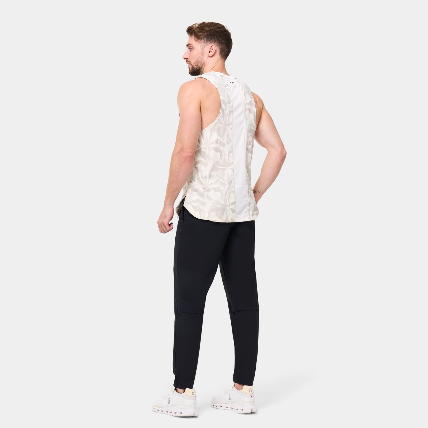 Warrior Cut Off Stringer 2.0 - Pearl White Dot Camo