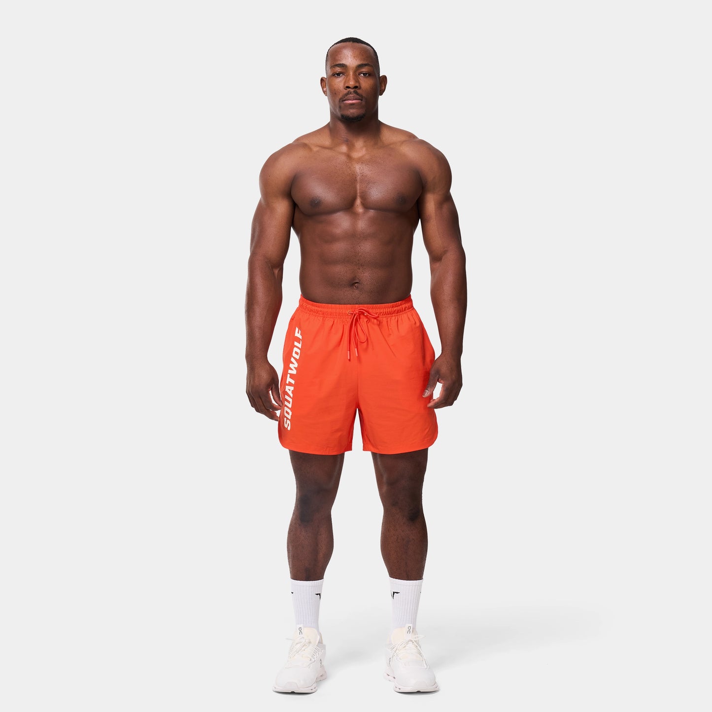 5” Gym-to-Swim Shorts - Orange.Com
