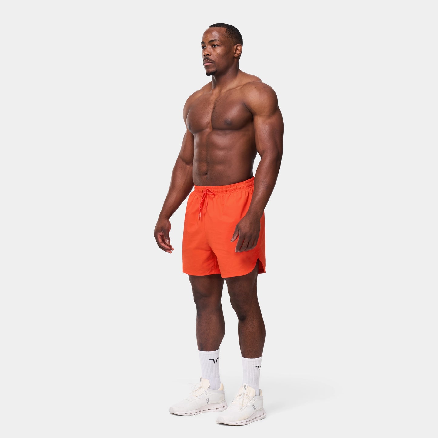 5” Gym-to-Swim Shorts - Orange.Com