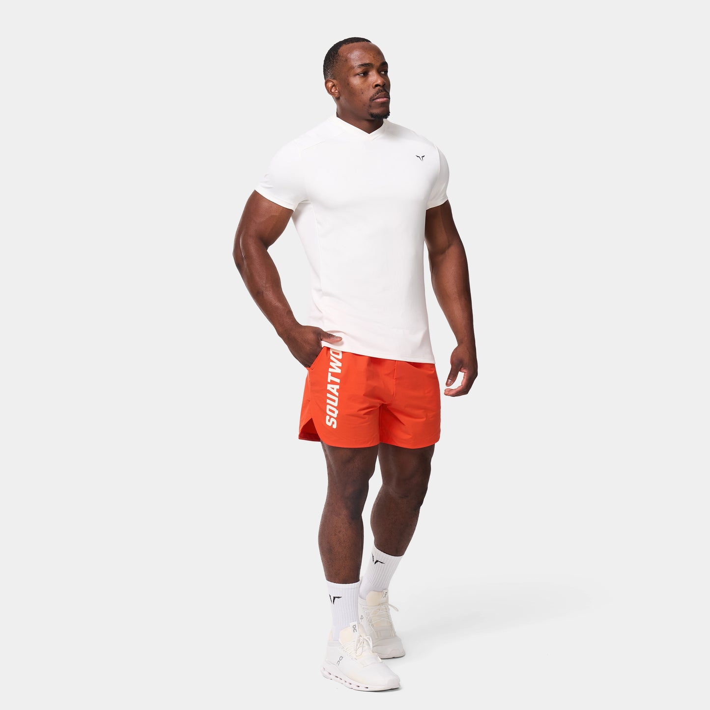 5” Gym-to-Swim Shorts - Orange.Com