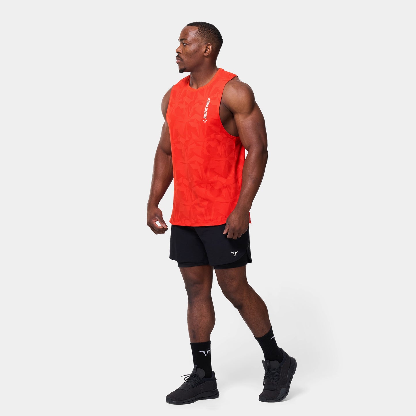 Warrior Cut Off Stringer 2.0 - Orange.Com Dot Camo