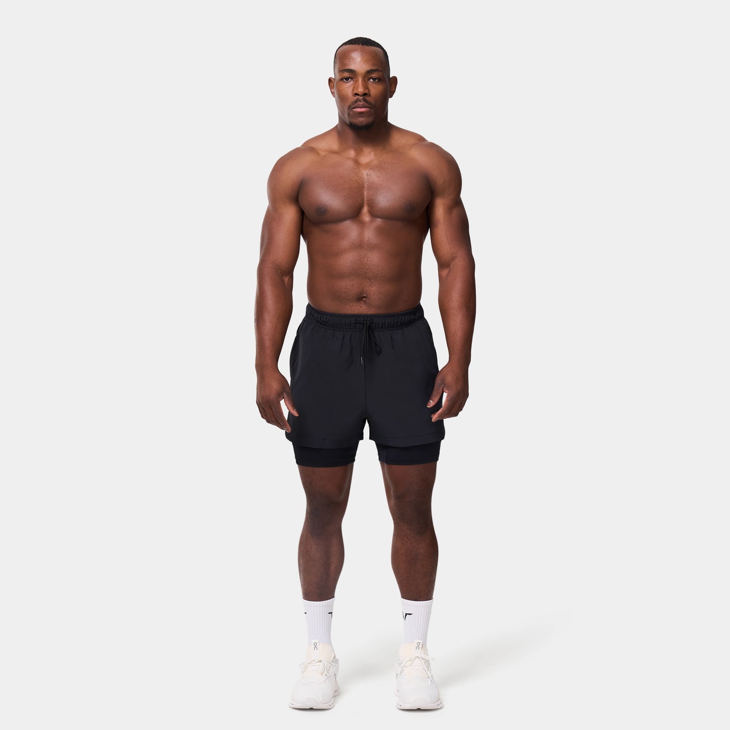 ليمتليس شورت 2 في 1 5" - أسود 