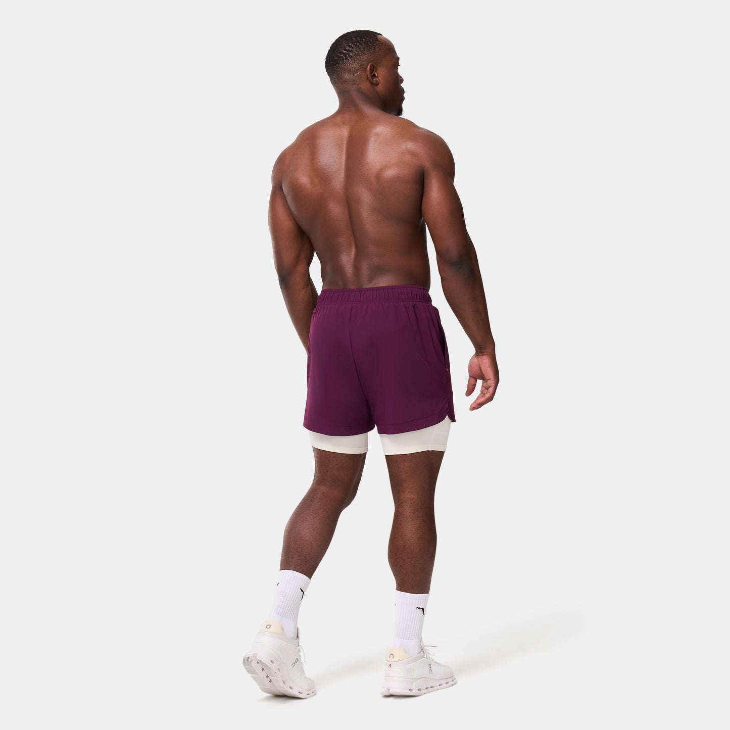 ليمتليس شورت 2 في 1 5 انش- كرزي داكن