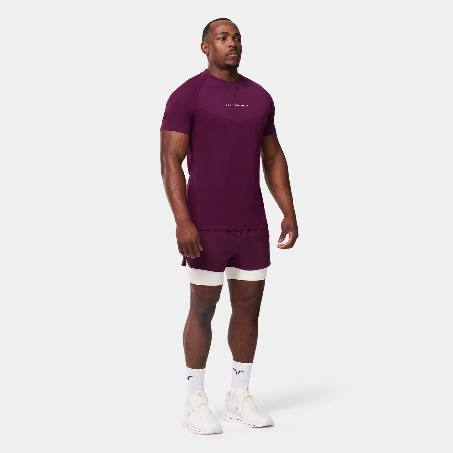 ليمتليس شورت 2 في 1 5 انش- كرزي داكن