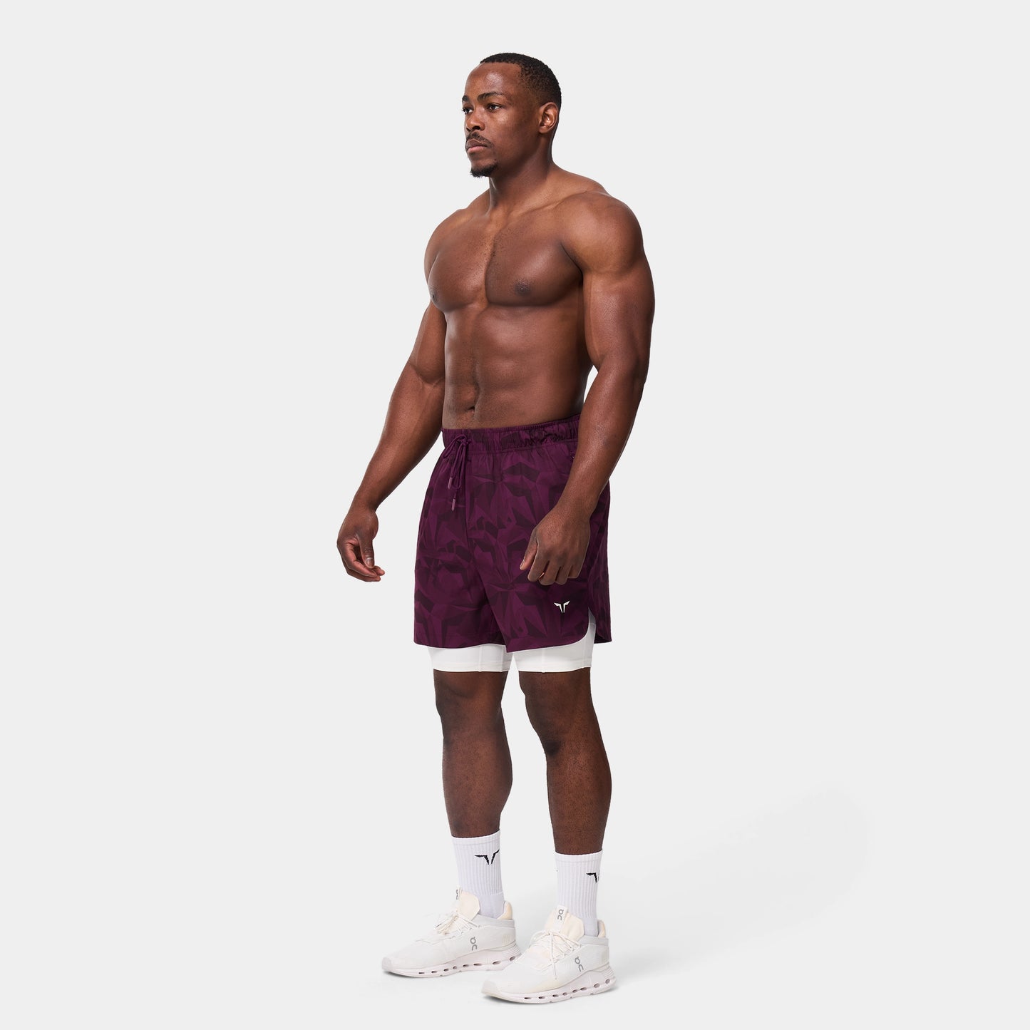 ليمتليس شورت 2 في 1 7 انش - كرزي داكن مموه