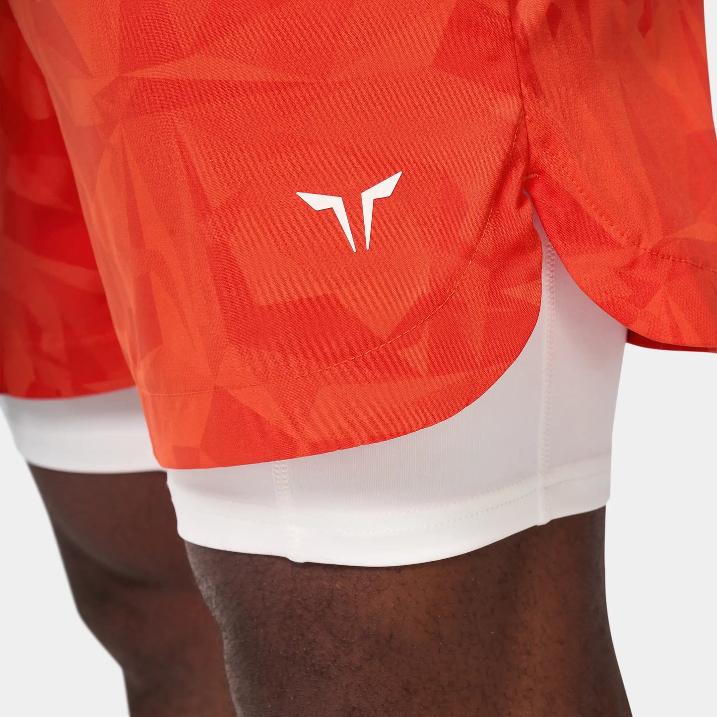 ليمتليس شورت 2 في 1 7 انش - برتقالي مموه 