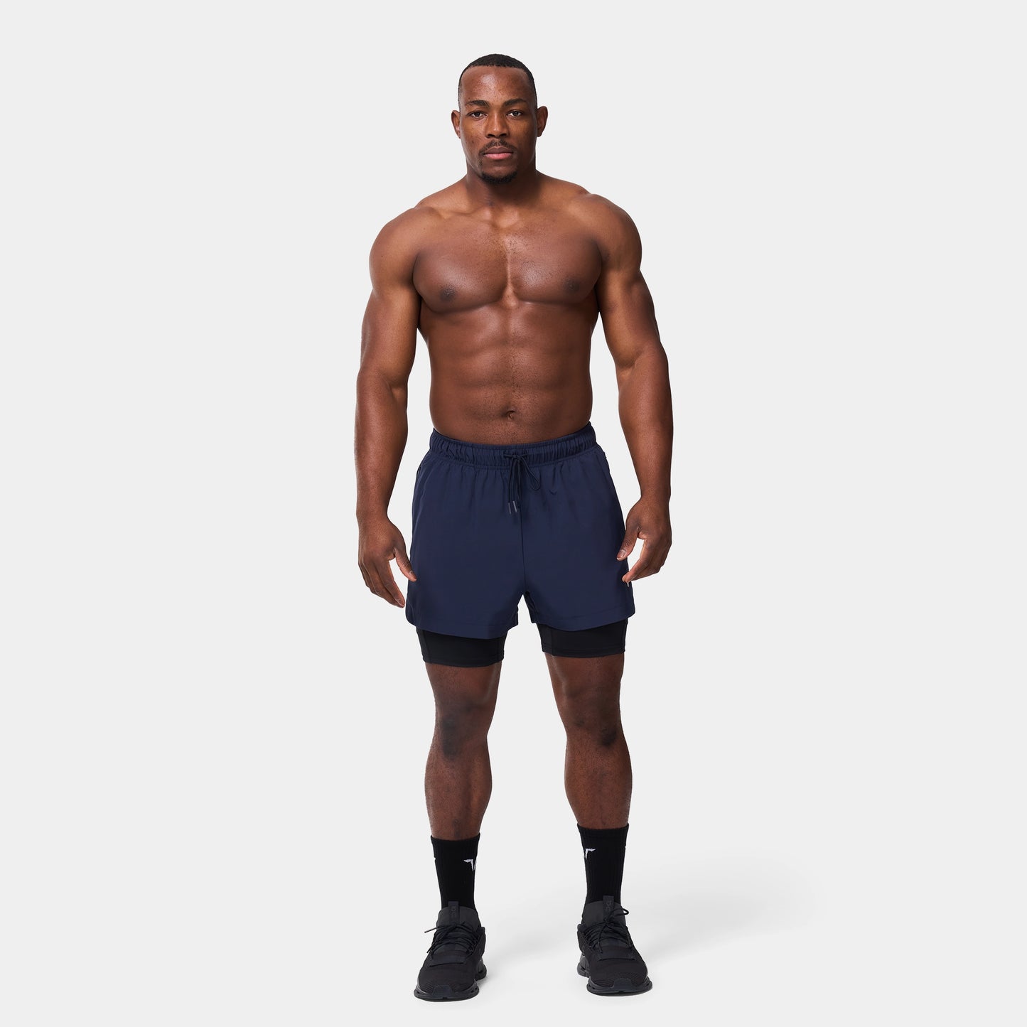 ليمتليس شورت 2 في 1 5 انش- كحلي