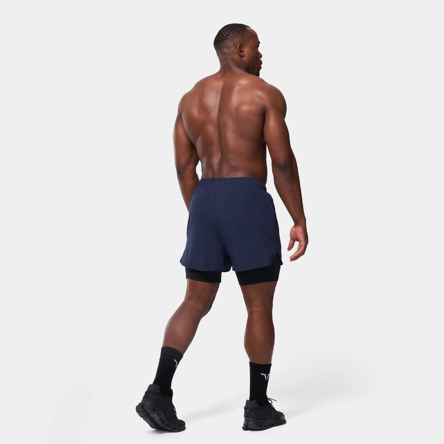 ليمتليس شورت 2 في 1 5 انش- كحلي