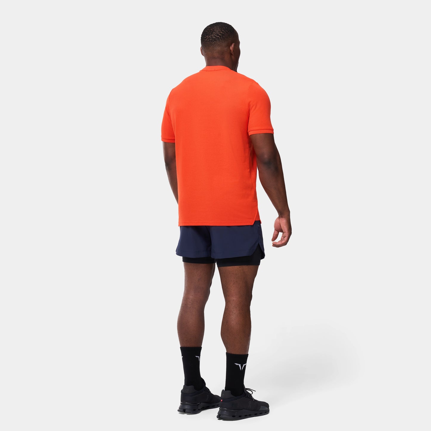 كور تيشرت بياقة مستديرة - برتقالي 