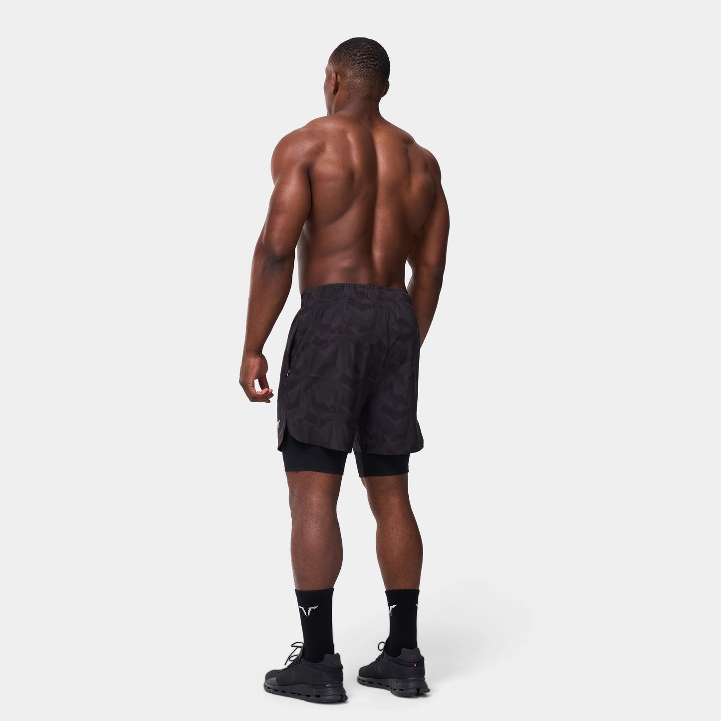 ليمتليس شورت 2 في 1 7 انش - أسود مموه 