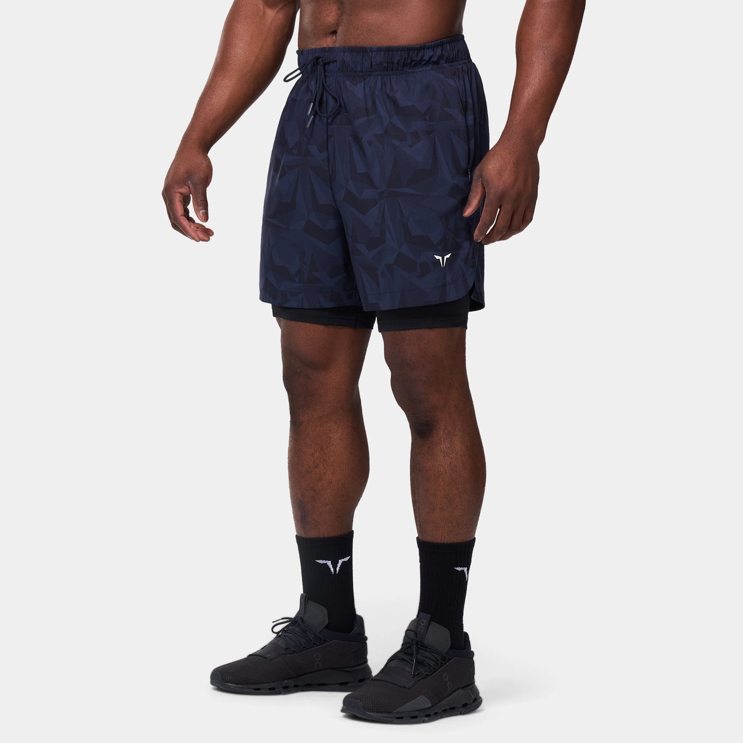 Limitless 2-in-1 7" Shorts - Navy Dot Camo