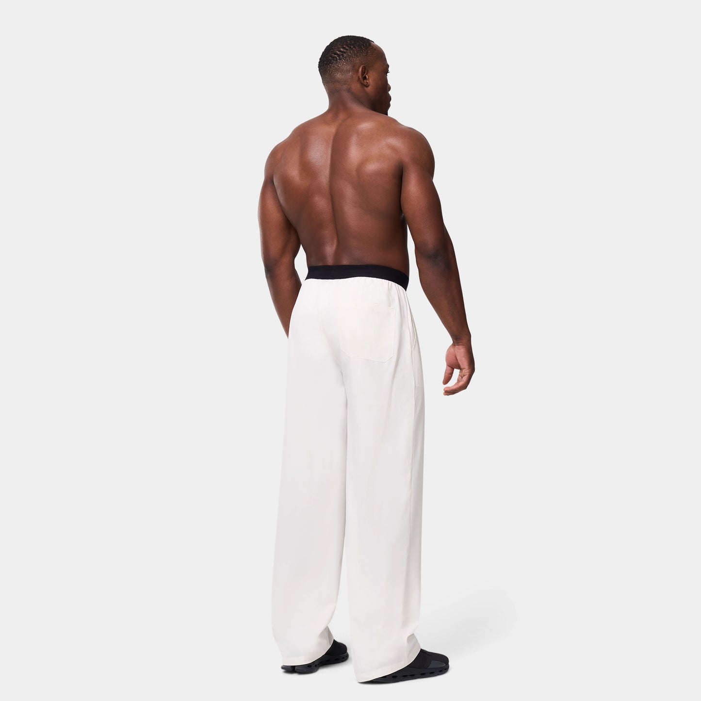 Woven Stretch Joggers - Pearl White
